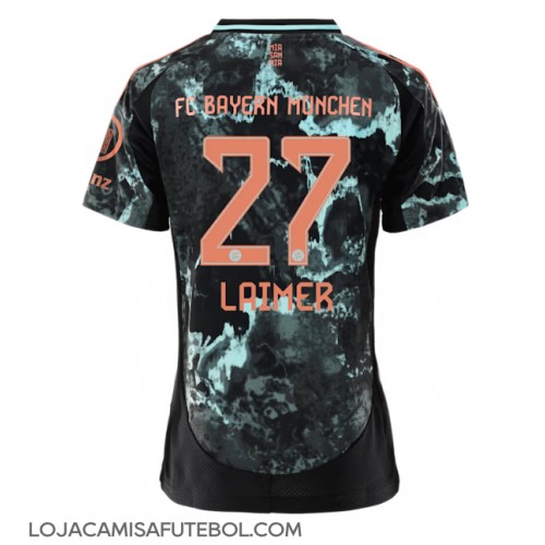 Camisa de Futebol Bayern Munich Konrad Laimer #27 Equipamento Secundário Mulheres 2024-25 Manga Curta